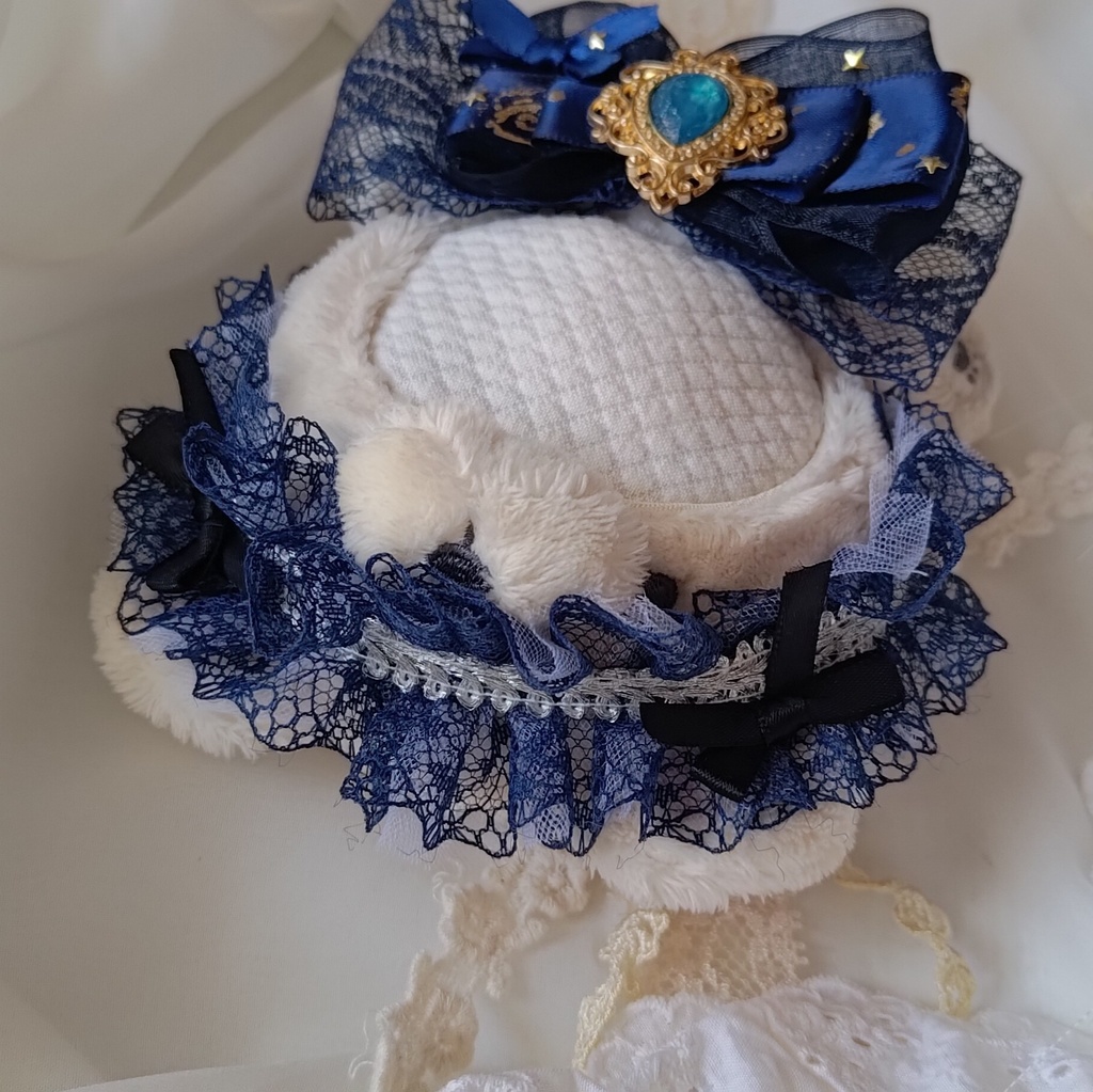 10 11 12cm ぬい ぬい服 リボン ヘドレ ヘッドドレス