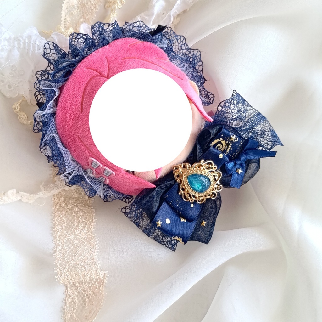 10 11 12cm ぬい ぬい服 リボン ヘドレ ヘッドドレス