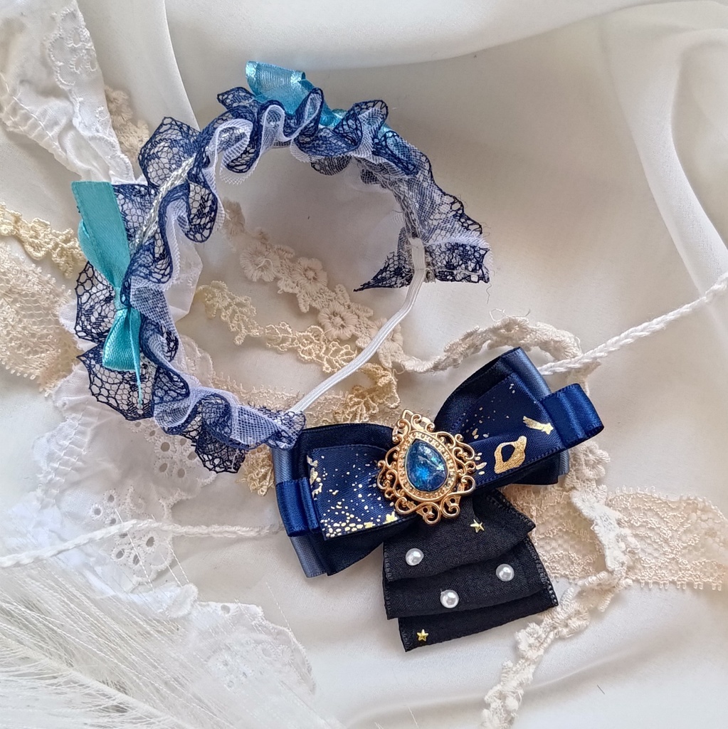 10 11 12cm ぬい ぬい服 リボン ヘドレ ヘッドドレス