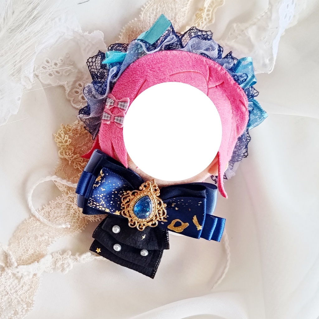 10 11 12cm ぬい ぬい服 リボン ヘドレ ヘッドドレス