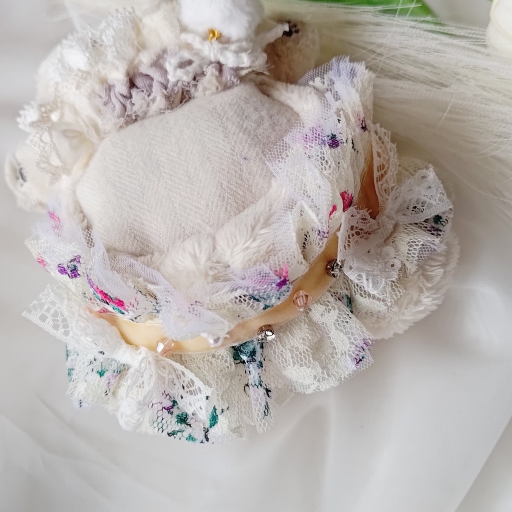 10 11 12cm ぬい ぬい服 リボン ヘドレ ヘッドドレス