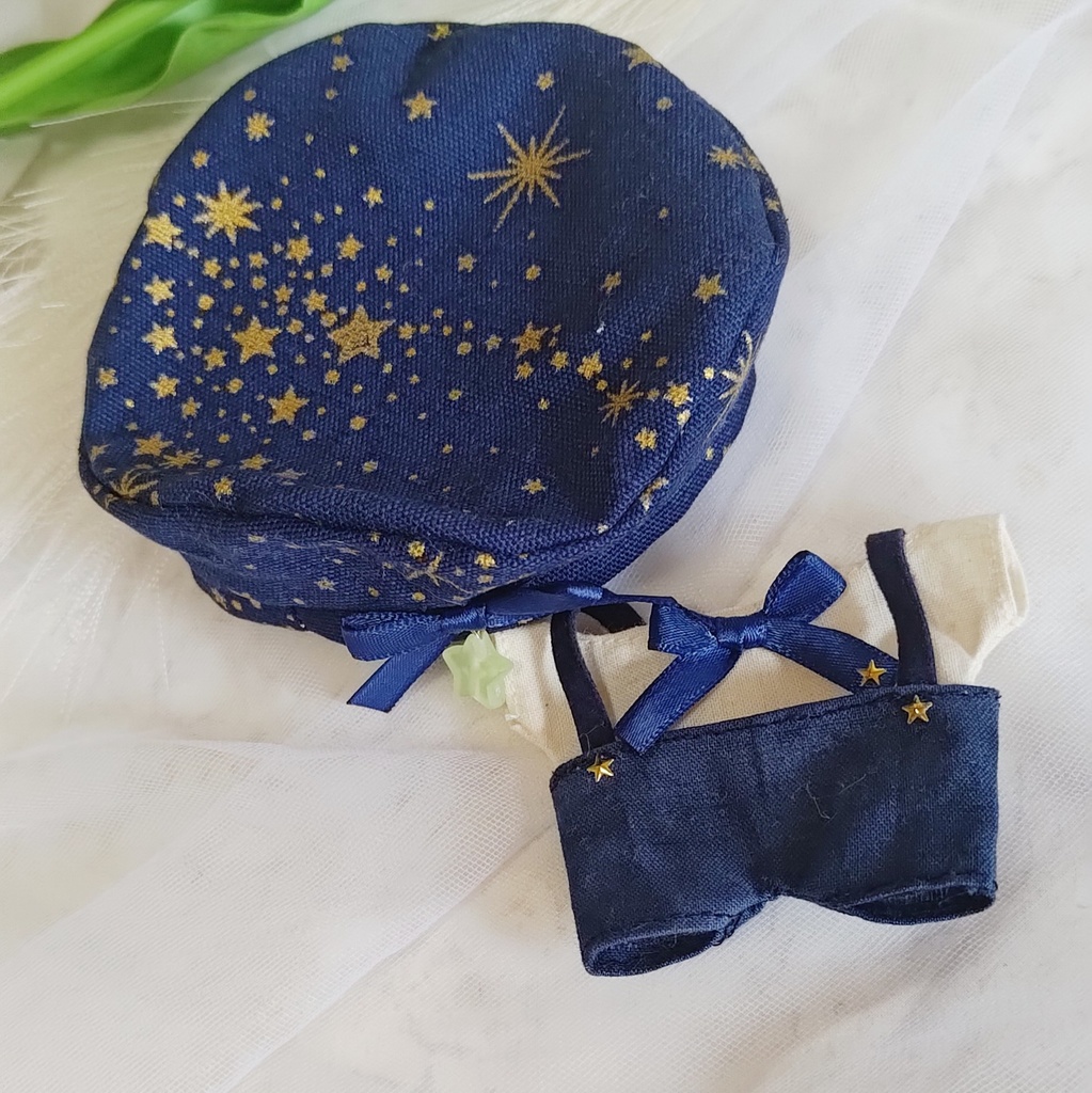 10 11 12cm ぬい服 ちびぐるみ ズボン ベレー帽