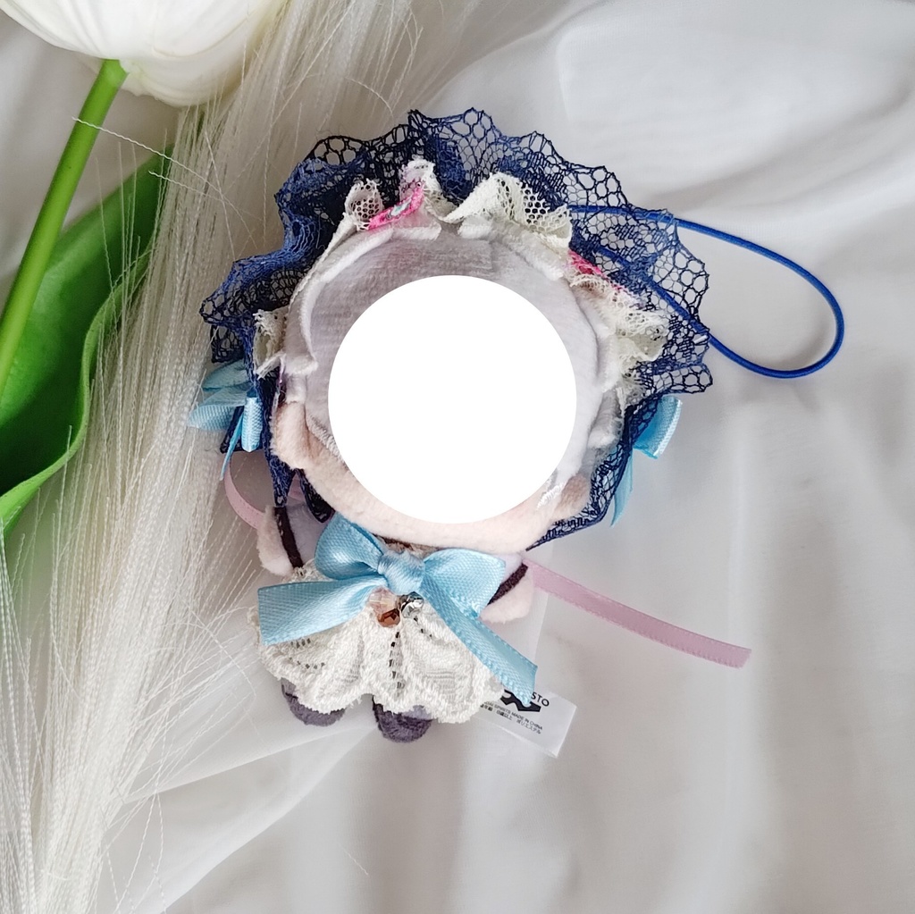 ほわぬい　8cm ぬい　ぬい服　ヘドレ　ヘッドドレス　リボン