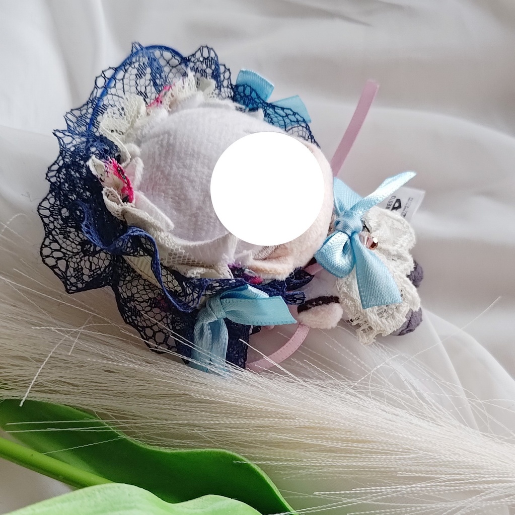 ほわぬい 8cm ぬい ぬい服 ヘドレ ヘッドドレス リボン