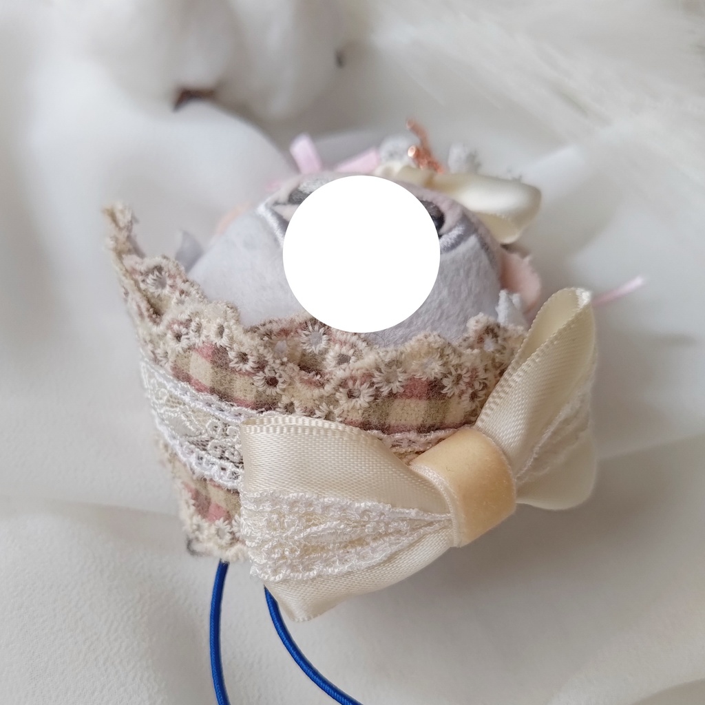 ほわぬい 8cm ぬい ぬい服 ヘドレ ヘッドドレス リボン