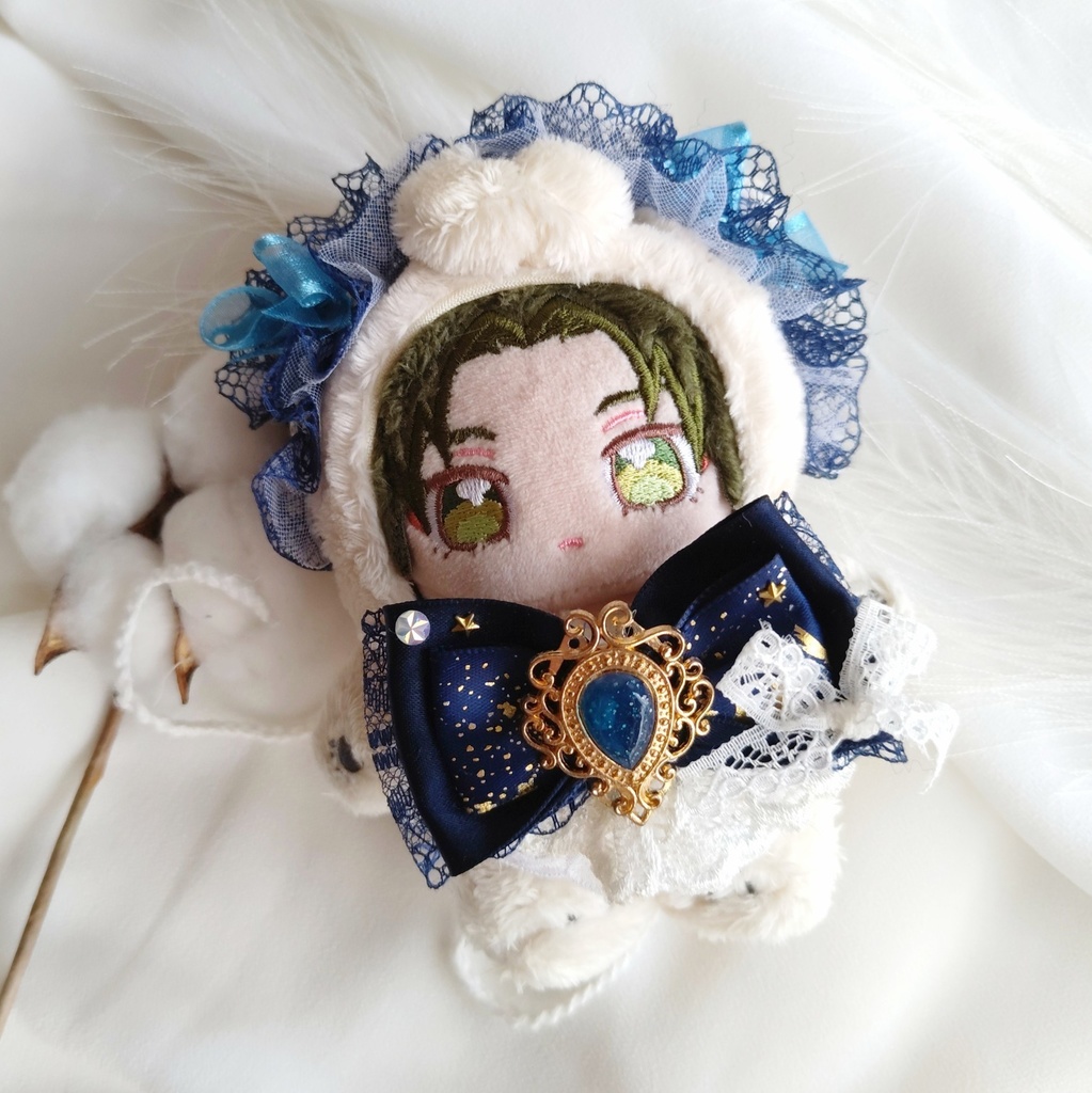 10 11 12cm ぬい服　リボン　ヘドレ　ヘッドドレス