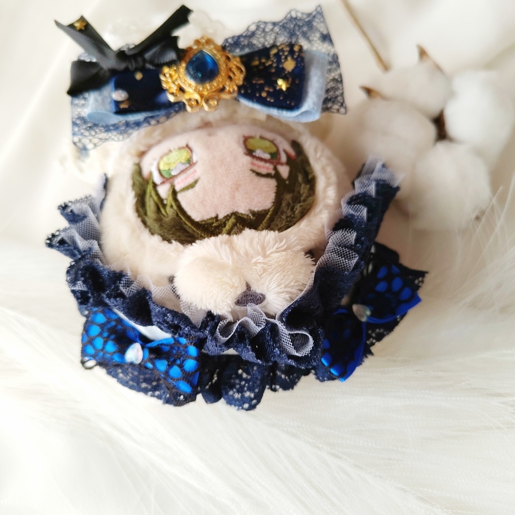 10 11 12cm ぬい服 リボン ヘドレ ヘッドドレス