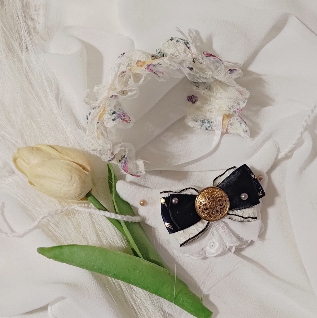 10 11 12cm ぬい ぬい服 リボン ヘドレ ヘッドドレス