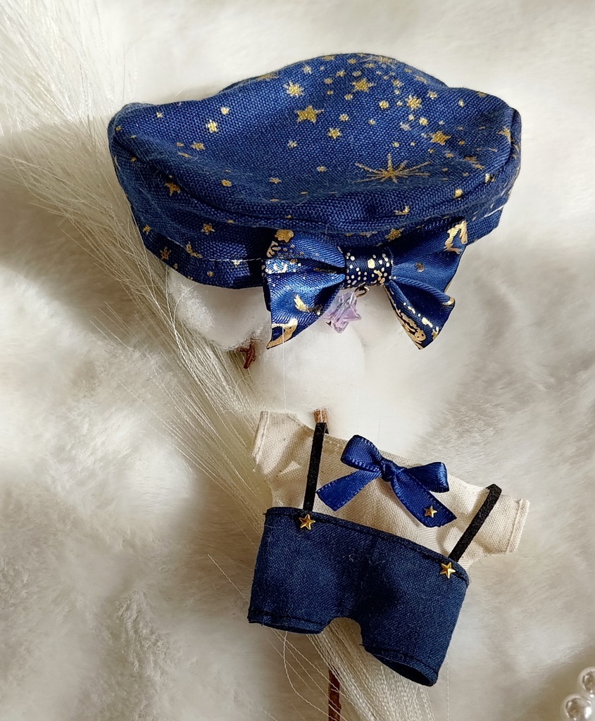 10 11 12cm ぬい服 ぬい ベレー帽 ズボン ちびぐるみ