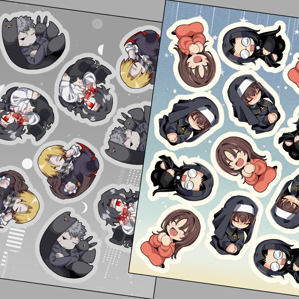 【C107】死徒二十七祖/まほよ教会組 つめこみクリアステッカー