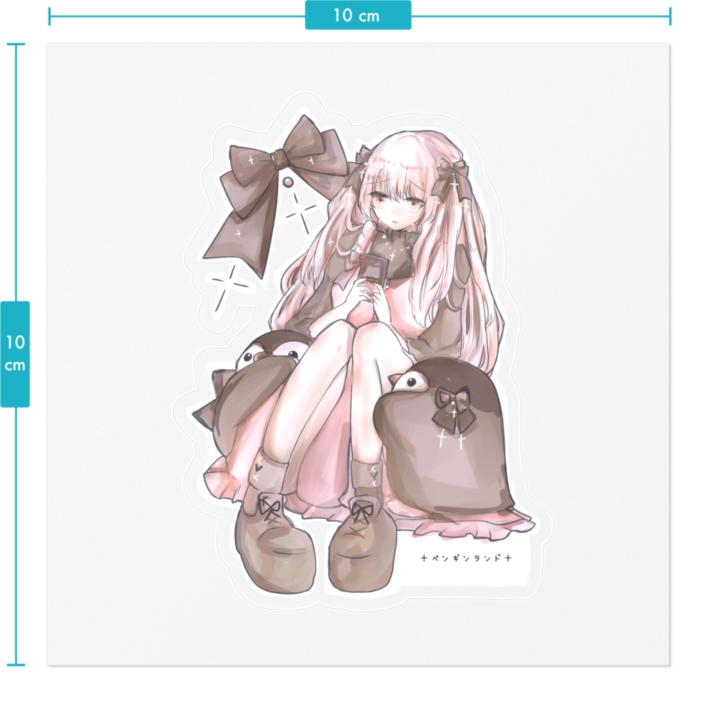 ゆらめき十字架リボンAliceちゃんステッカー