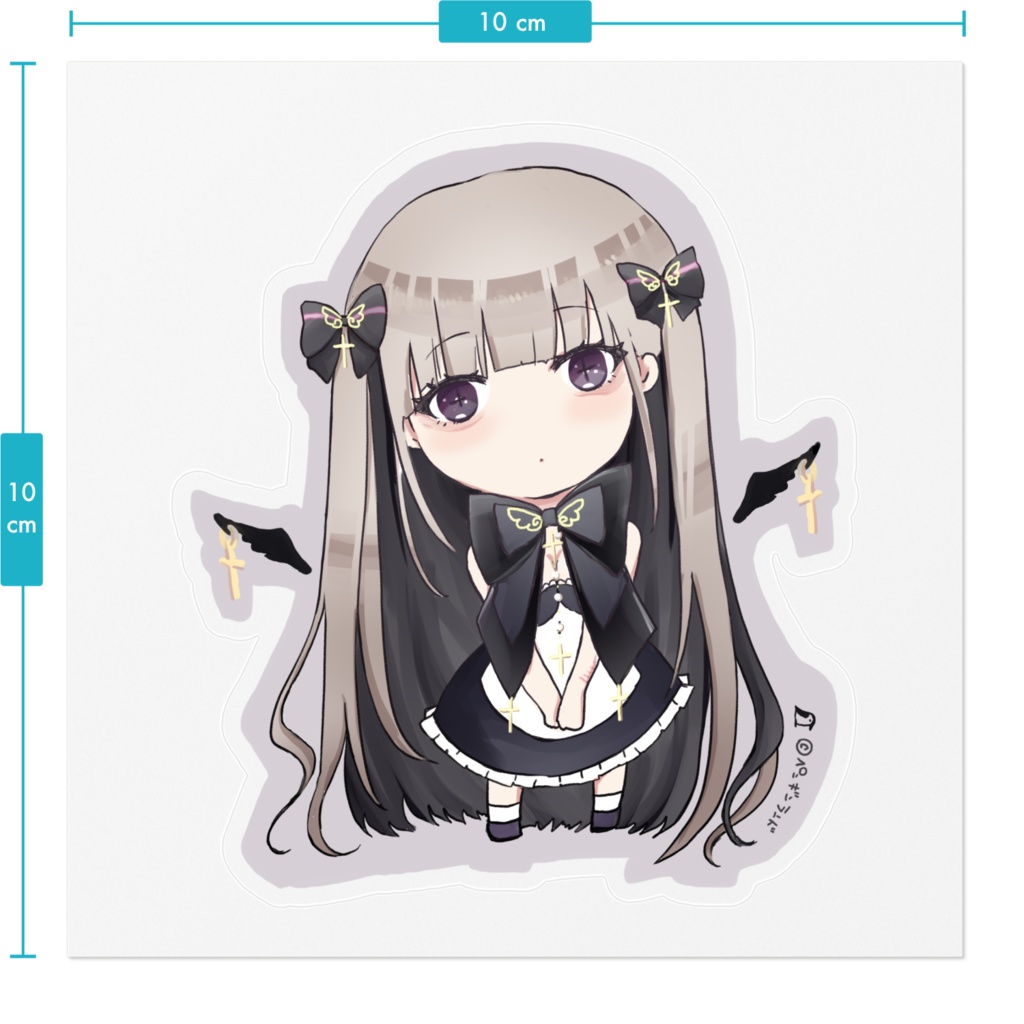 ♰ペンギンランドのおリボン♰堕天使の翼♰ちょうちょリボン♰ゆらめき十字架お祈りおリボン♰とゴスロリおリボン♰アリスちゃん♰ステッカー