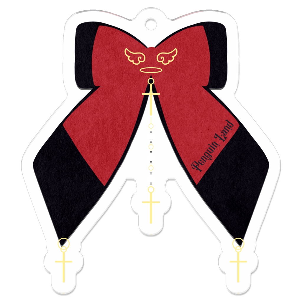 【アクリルキーホルダー】ゆらめき十字架ロザリオの祈りリボン【 ロリータ ゆめかわいい 量産型 地雷系】