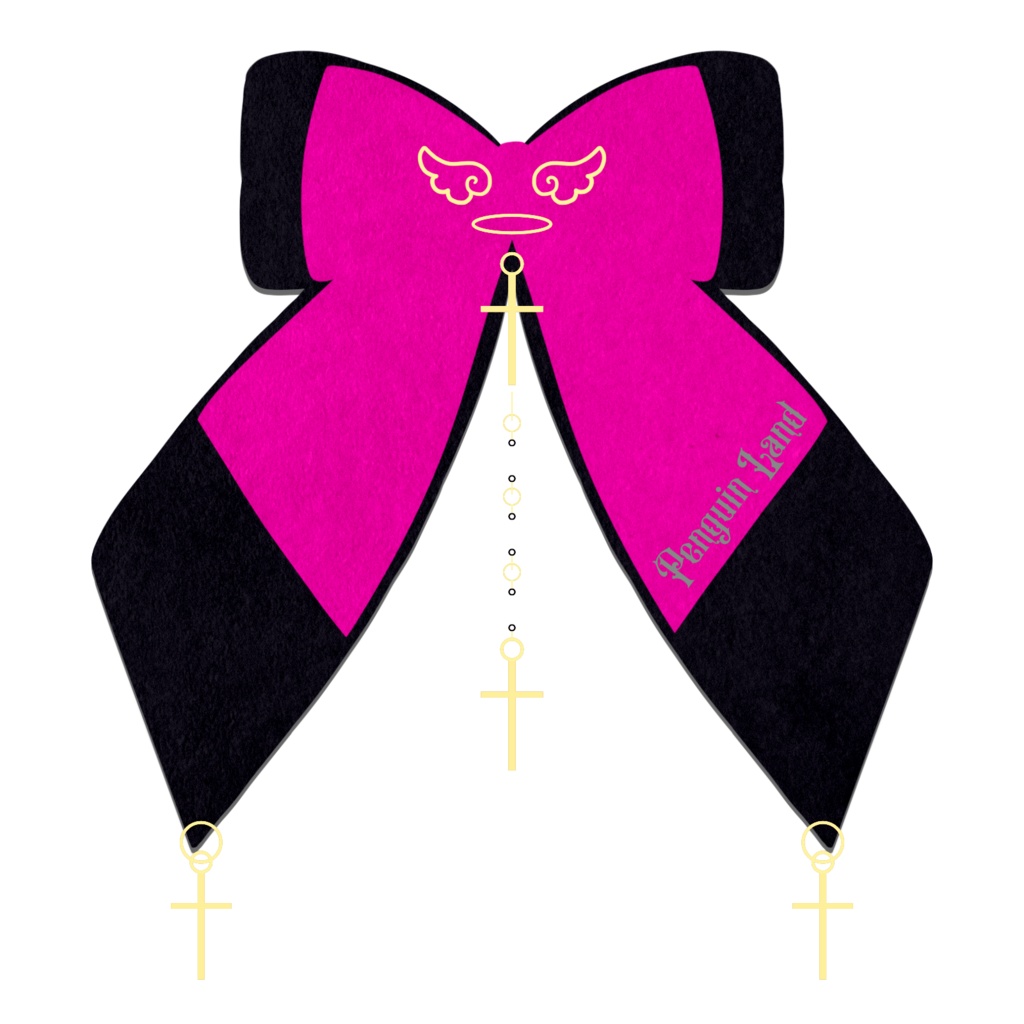 【アクリルキーホルダー】ゆらめき十字架ロザリオの祈りリボン【 ロリータ ゆめかわいい 量産型 地雷系】