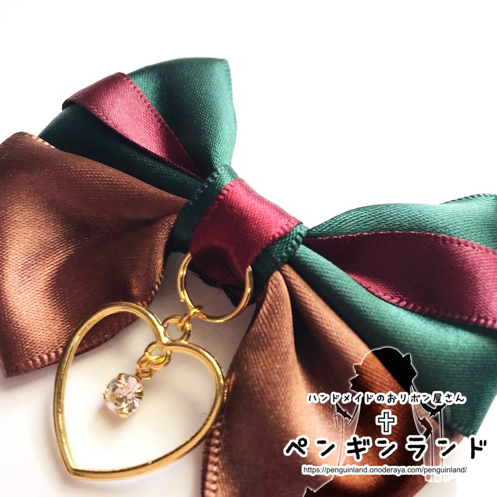 【ヘアクリップ|左右セット】ゴスロリ蝶々おリボン