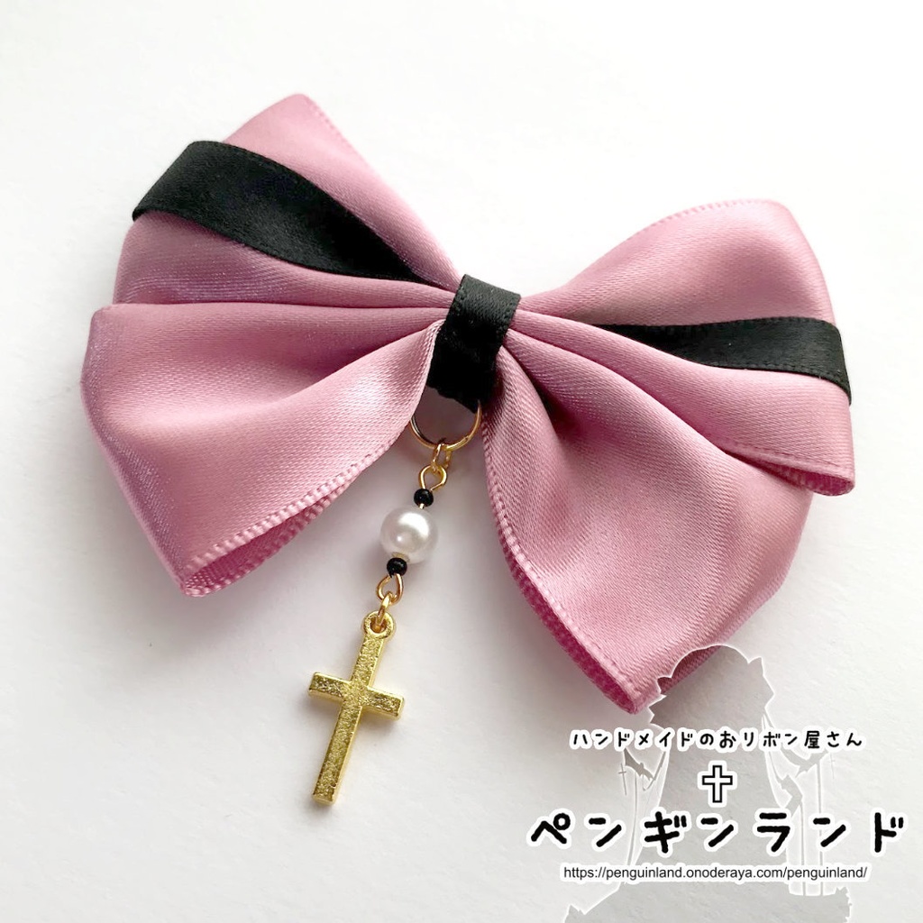 【ヘアクリップ|左右セット】ゴスロリ蝶々おリボン