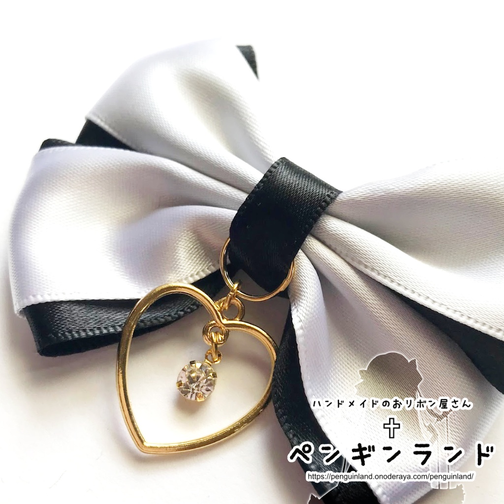 【ヘアクリップ|左右セット】ゴスロリ蝶々おリボン