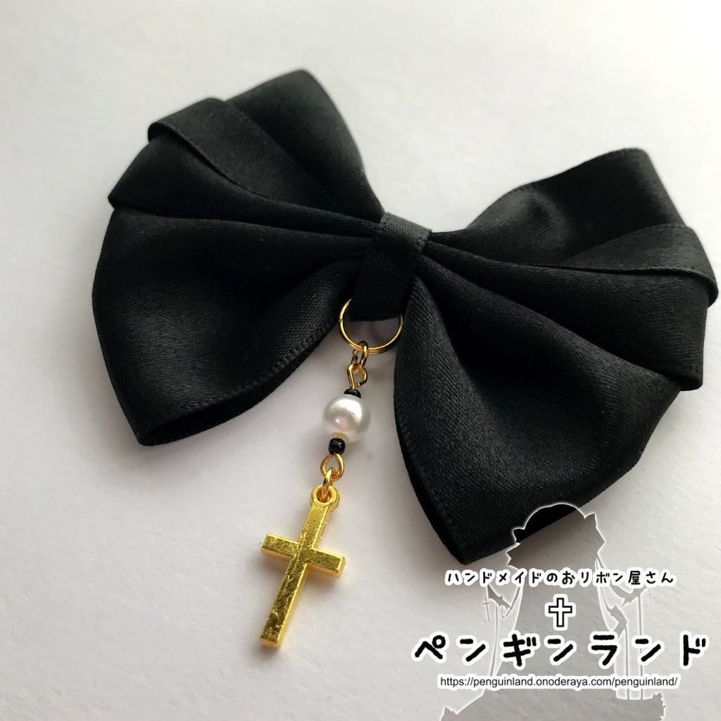 【ヘアクリップ|左右セット】ゴスロリ蝶々おリボン