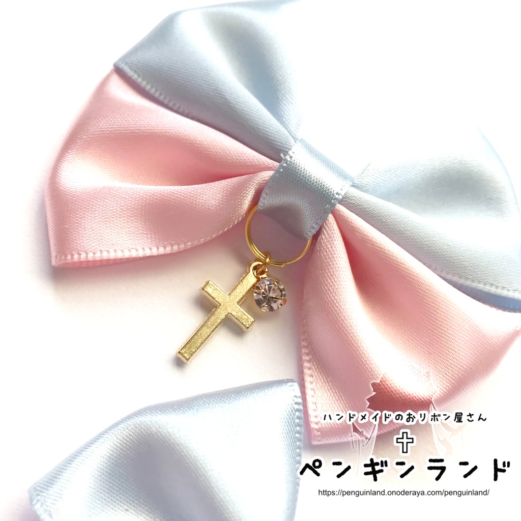 【ヘアクリップ|左右セット】ゴスロリ蝶々おリボン