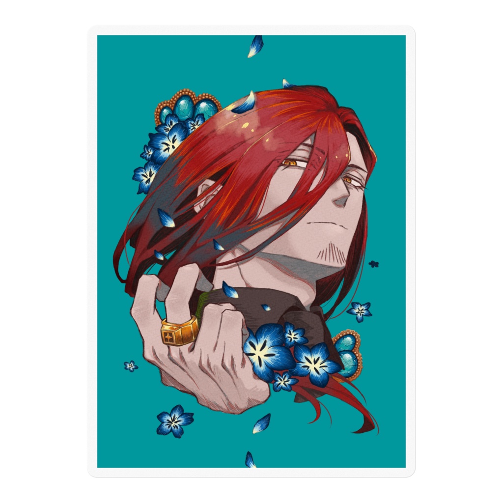 ロメオと花【ステッカー】