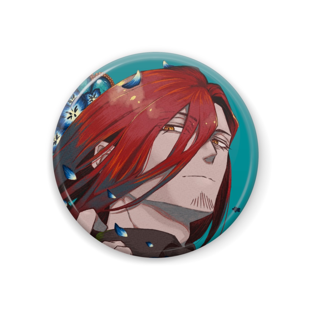 ロメオと花【缶バッチ】