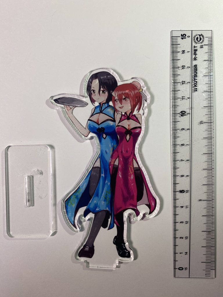 柚木＆結城　チャイナドレスアクリルスタンド