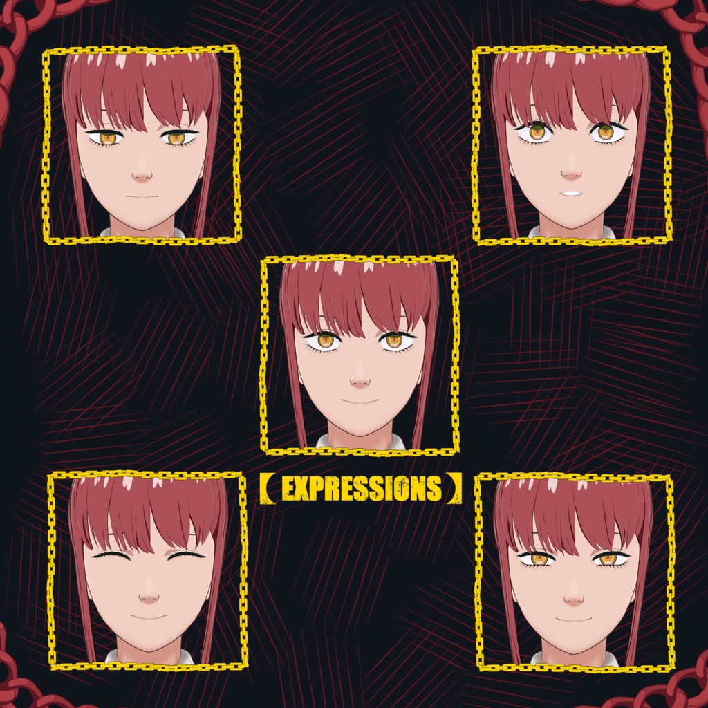 【PB】 Makima ◆ マキマ (Chainsaw Man, チェンソーマン) + “Red Anime Collar” with tracking ◆ リード・首輪