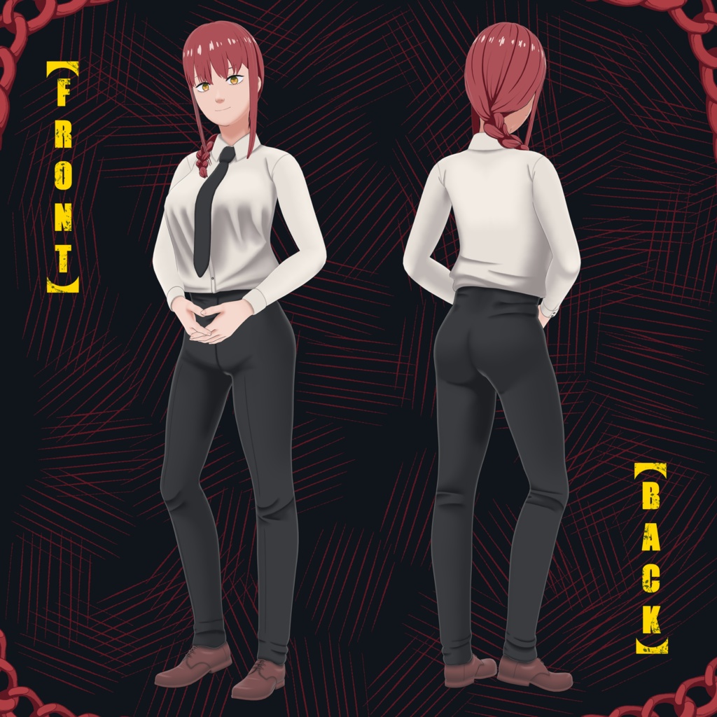 【PB】 Makima ◆ マキマ (Chainsaw Man, チェンソーマン) + “Red Anime Collar” with tracking ◆ リード・首輪