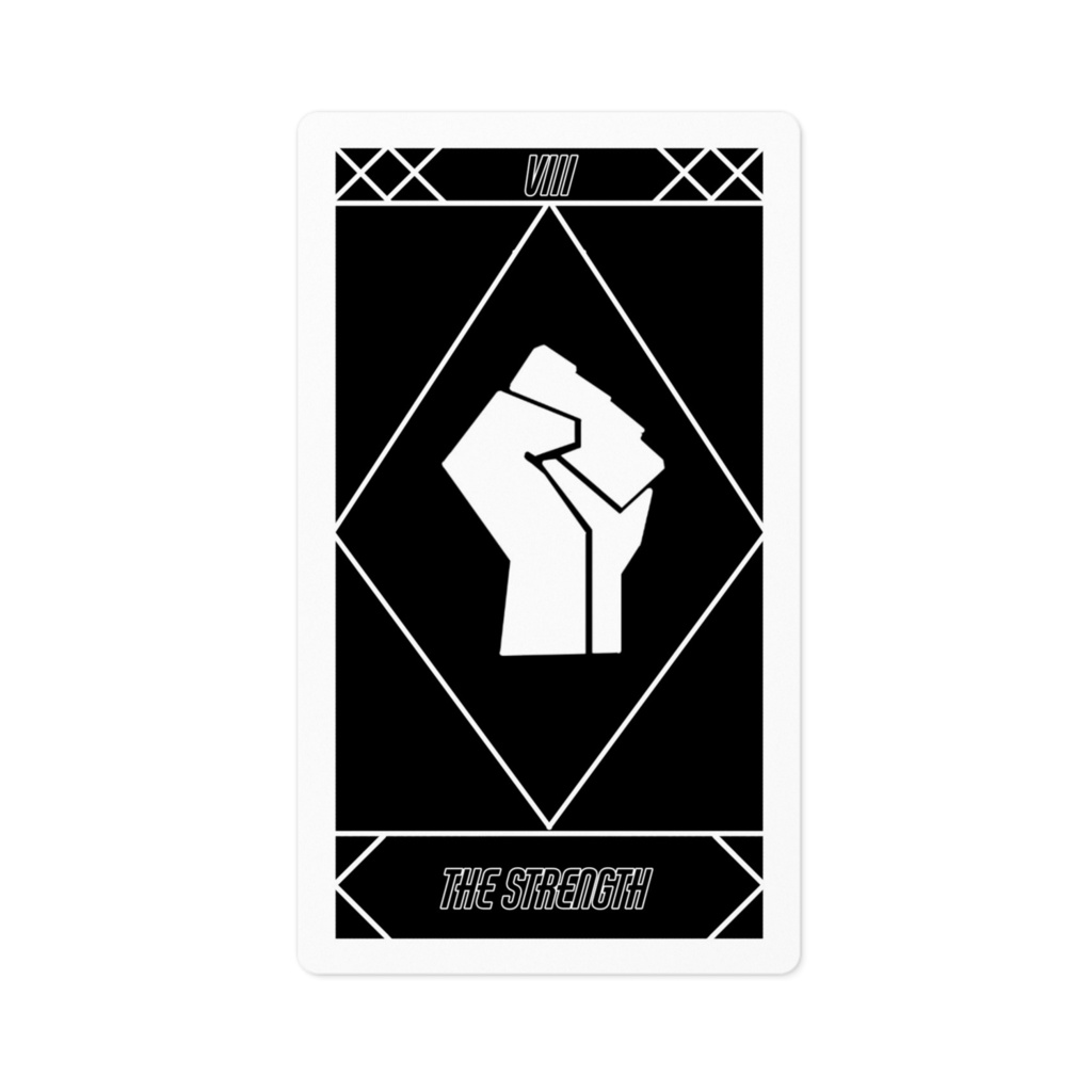 タロットカードステッカー 剛毅