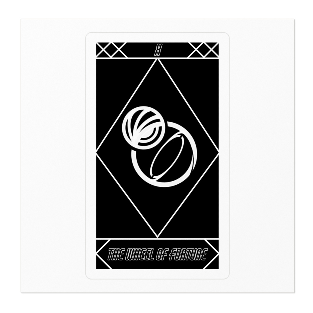 タロットカードステッカー 運命の輪