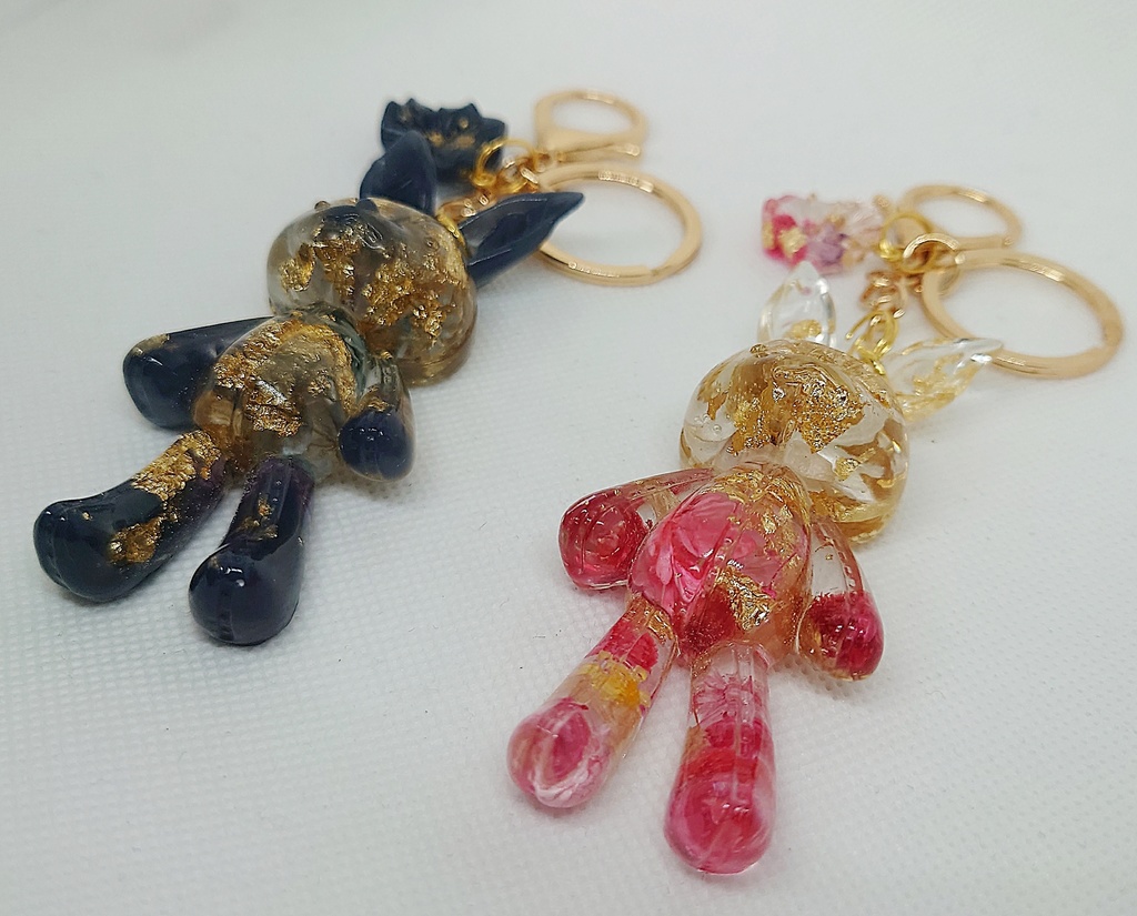 うさぎ ストラップ キーホルダー レジン ハンドメイド - チャーム