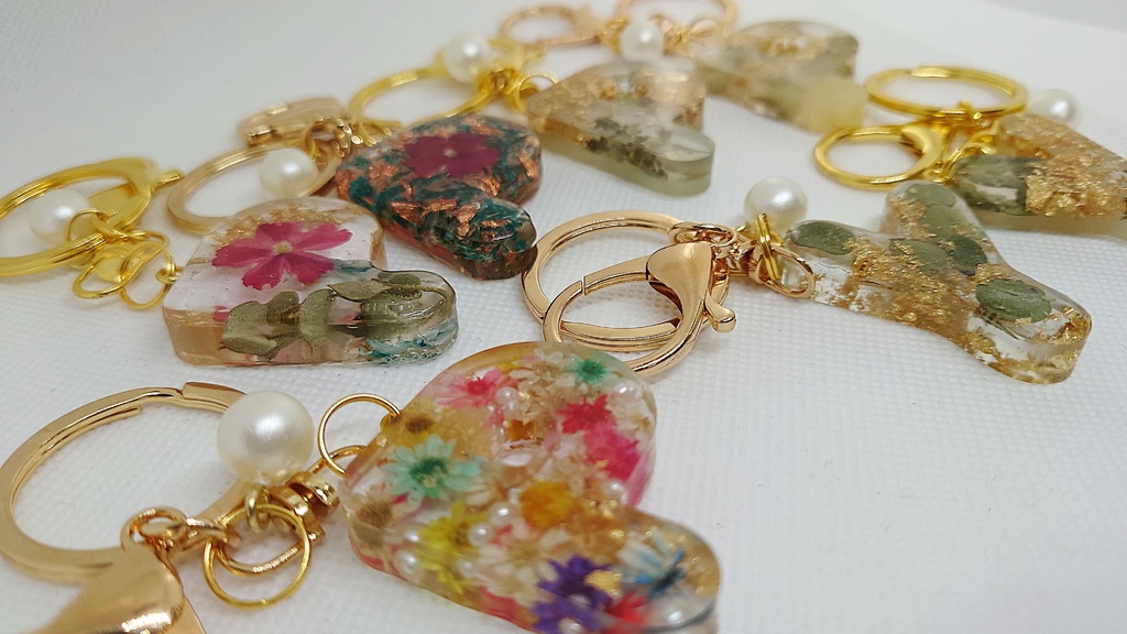 レジンのキーホルダー