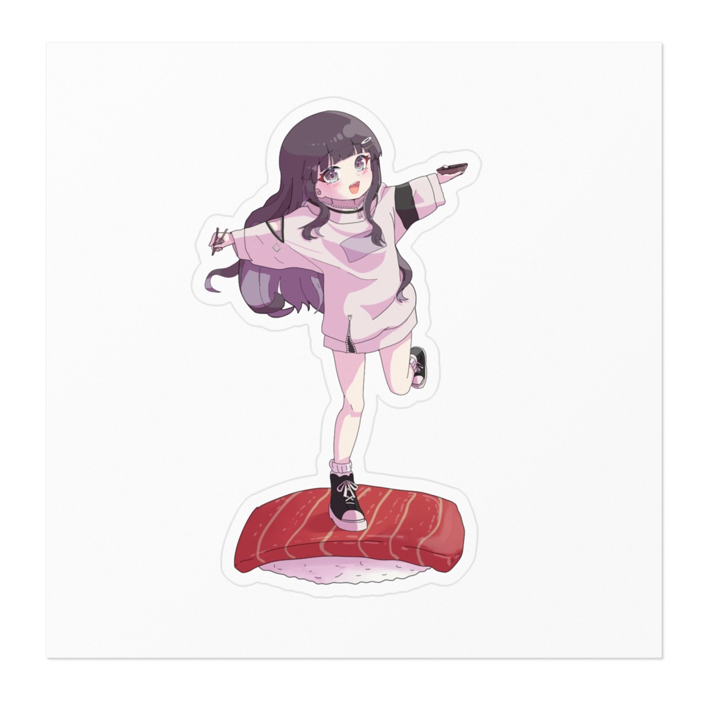 おしゅ2周年記念ステッカー