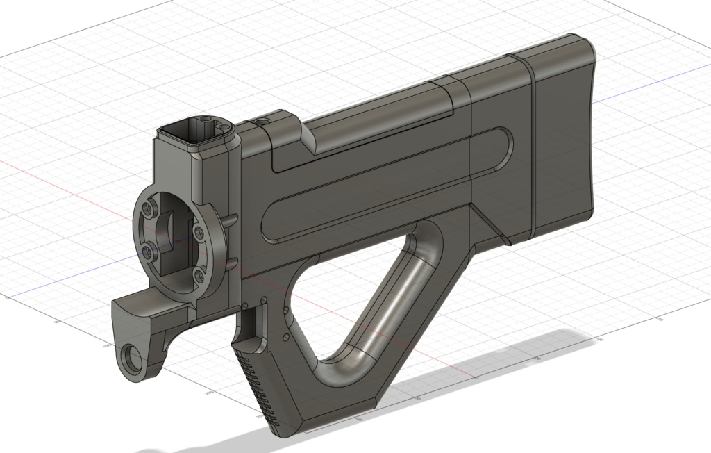 WELLPRO マイクロミニガン用 カスタムストック 3Dプリント製