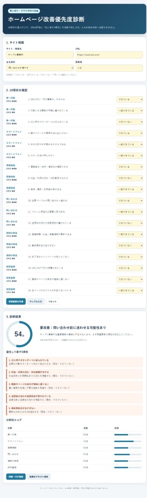 【4点セット】ホームページ運用・引継ぎ完全セット|診断・修正依頼・WordPress保守・契約管理