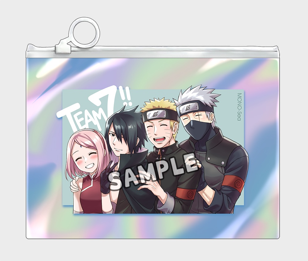 【C107おまとめ発送】NARUTO/ポケモン オーロラフラットポーチ