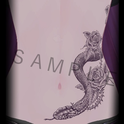 【ミルティナ・ショコラ・アデノフォラ・マヌカ・シエル対応】🌹Roze snake tattoo🌹