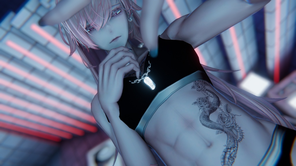 【ミルティナ・ショコラ・アデノフォラ・マヌカ・シエル対応】🌹Roze snake tattoo🌹