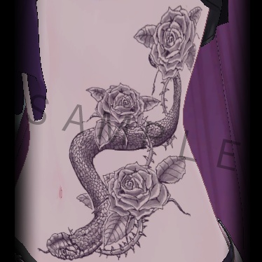 【ミルティナ・ショコラ・アデノフォラ・マヌカ・シエル対応】🌹Roze snake tattoo🌹