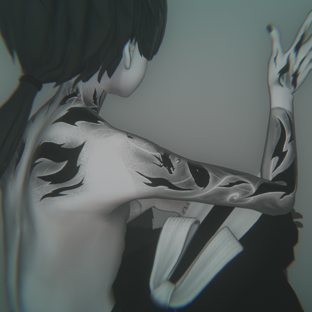 【+Head専用】Dragon tattoo