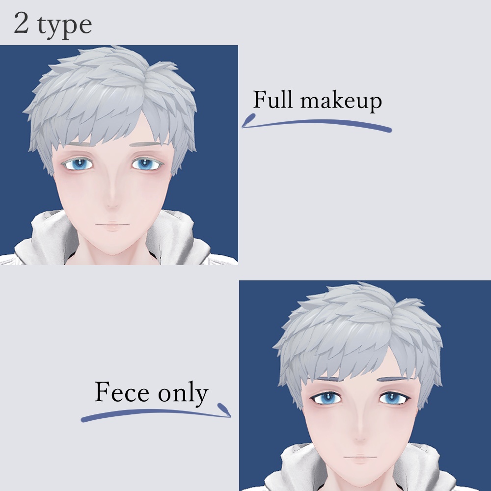 【志良以対応】儚げmake up+Eye texture