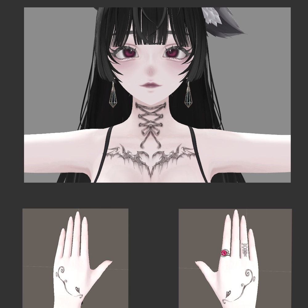 【ルミナ-LUMINA対応】-Corset Affection ボディタトゥーマテリアル