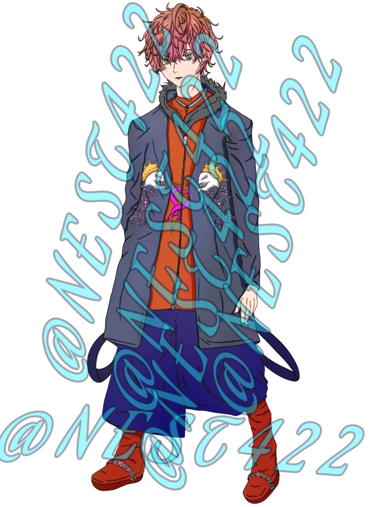 ストリート系ファッション 男性立ち絵 素材