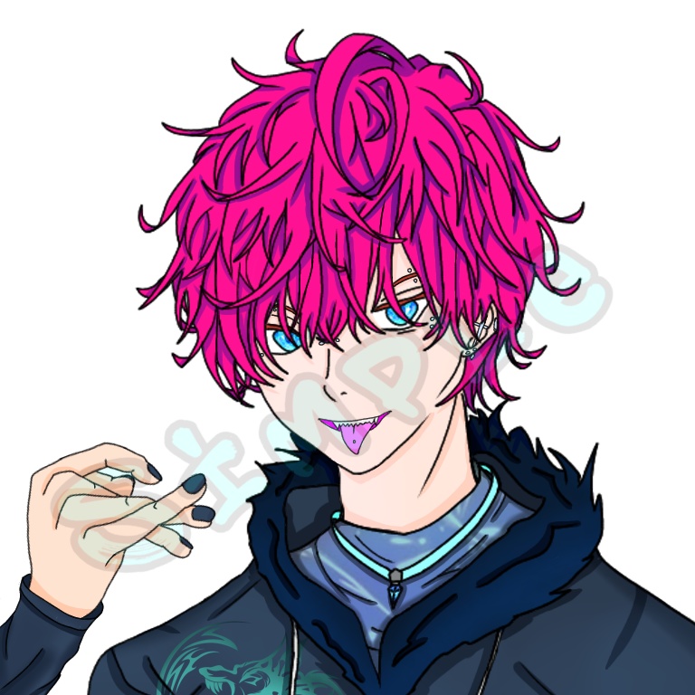 アイコンイラスト第2弾 【髪色差分 全16色】