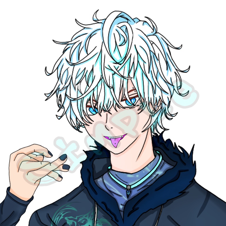 アイコンイラスト第2弾 【髪色差分 全16色】