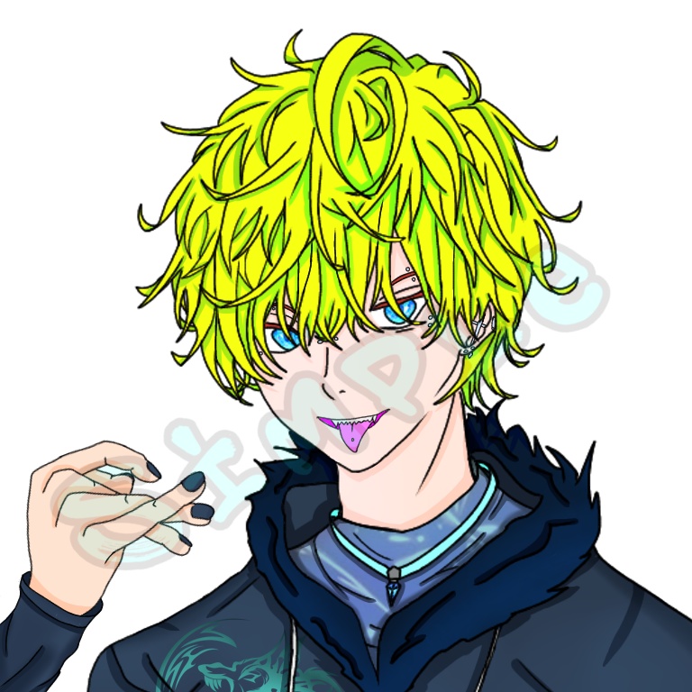 アイコンイラスト第2弾 【髪色差分 全16色】