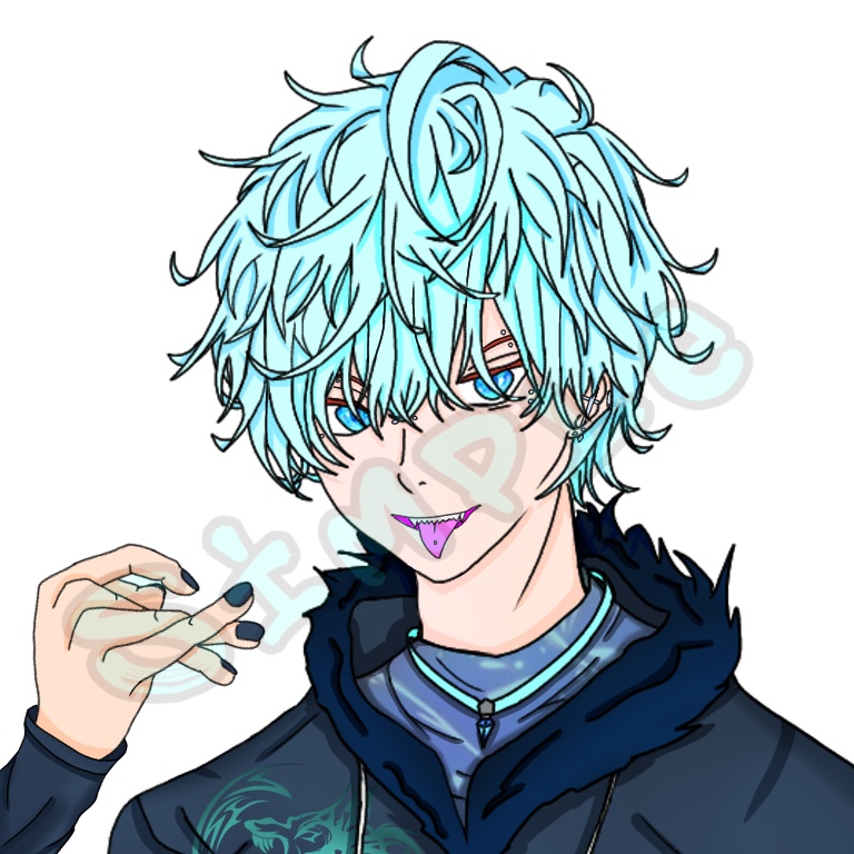 アイコンイラスト第2弾 【髪色差分 全16色】