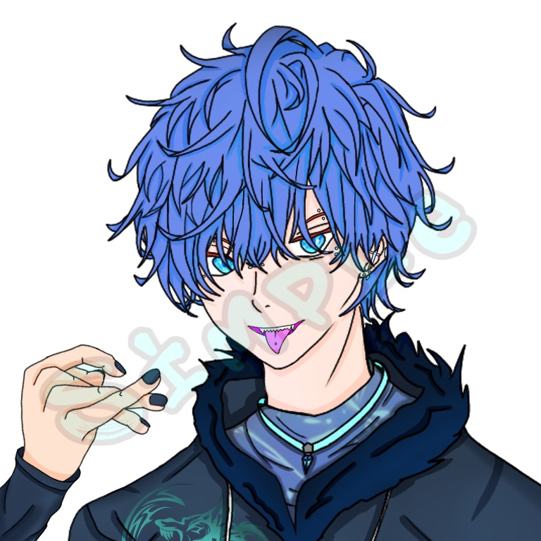 アイコンイラスト第2弾 【髪色差分 全16色】