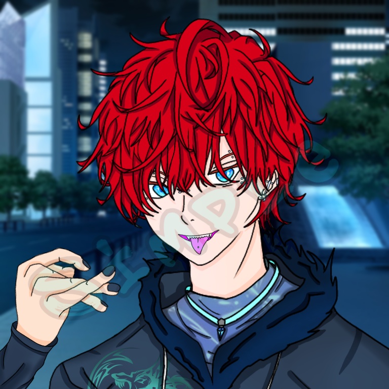 アイコンイラスト第2弾 【髪色差分 全16色】