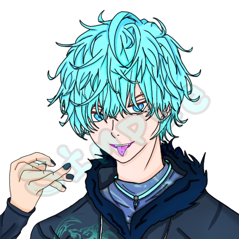 アイコンイラスト第2弾 【髪色差分 全16色】